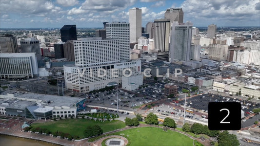 CLIP 2 - New Orleans, LA Vol. 2 - Grand view of downtown office towers and hotels
