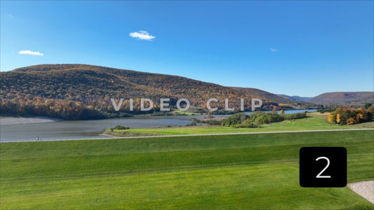 CLIP 2 - Tioga-Hammond Lakes, PA rising above earthen dam to reservoir