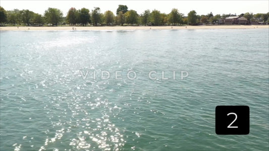 CLIP 2 - Rochester, NY Vol. 5 - View of Ontario Beach Park shoreline from Lake Ontario
