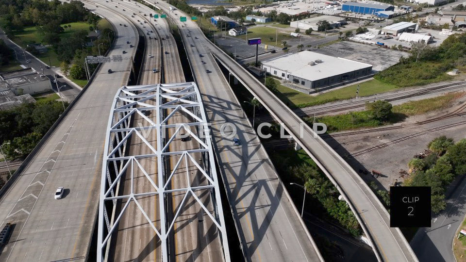 CLIP 2 - Jacksonville, FL highway interstate I-95 with bridge