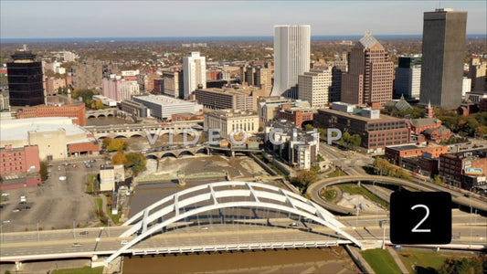 CLIP 2 - Rochester, NY Vol. 1 - cityscape downtown and Genesee River