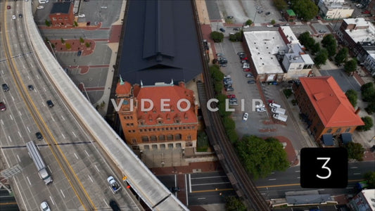 CLIP 3 - Richmond, VA Vol. 2 - Main Street Station as cars travel by on interstate highway 95