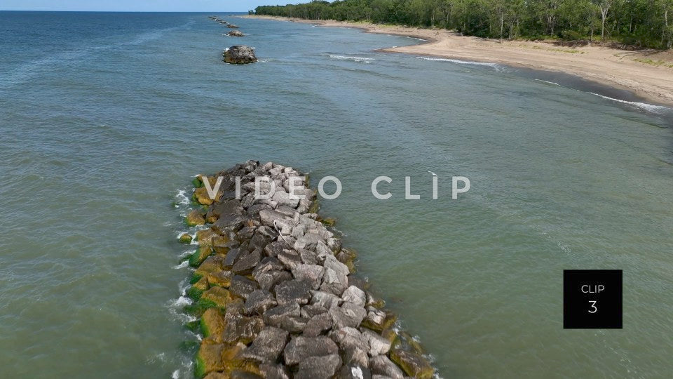 Stock Video Presque Isle State Park Erie PA