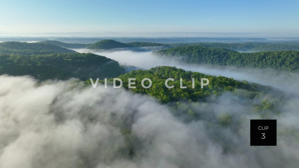 stock video fog over tennesse mountains at Norris Dam