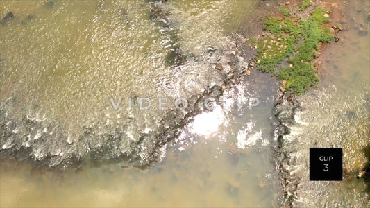 CLIP 3 - Prehistoric Fishing Weir, GA Stones exposed in low water on Etowah River