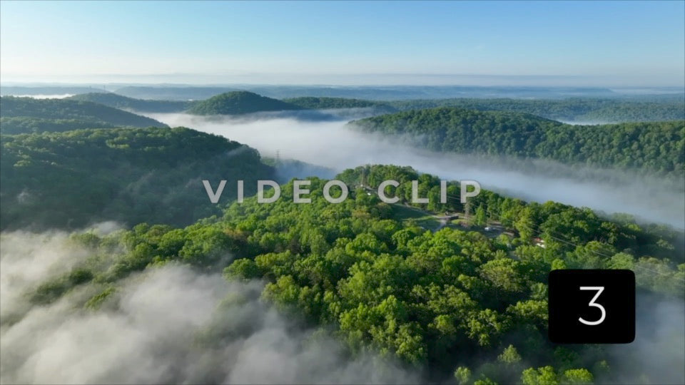 CLIP 3 - Beautiful green mountain landscape with morning fog