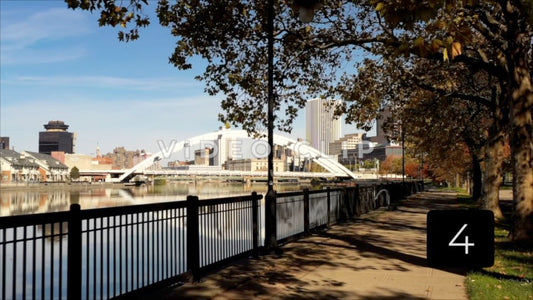 CLIP 4 - Rochester, NY Vol. 1 - park view with walking trail along Genesee River