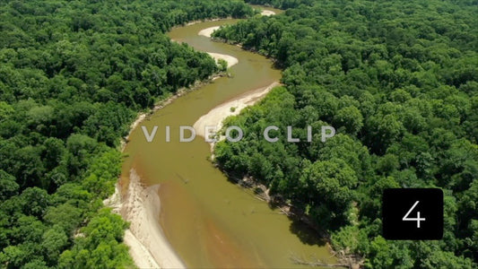 CLIP 4 - Flint River - flowing through remote forest landscape near Montezuma, GA