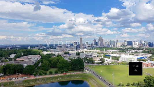 CLIP 4 - Atlanta, GA Midtown skyline western view