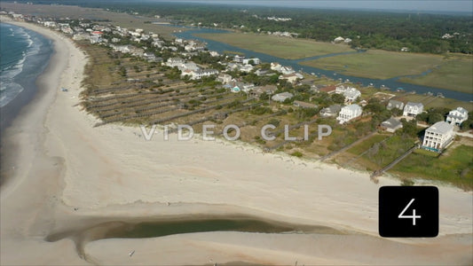 CLIP 4 - Pawleys Island, SC flight over North end beach houses and marsh