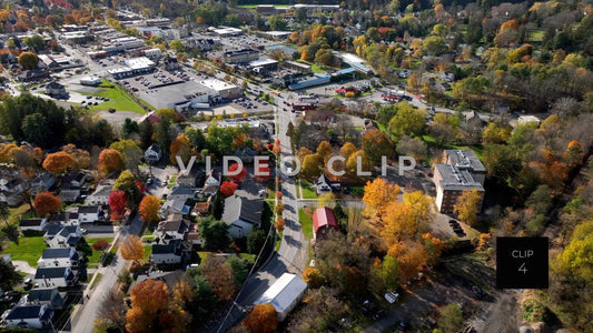 CLIP 4 - Wellsboro, PA wide view of downtown with neighborhood homes