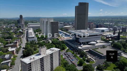 CLIP 4 - Albany, NY flight towards Empire Sate Plaza