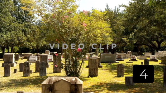 CLIP 4 - Indiantown Presbyterian Church low flight over gravesites