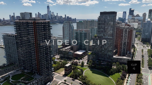 CLIP 4 - New York, NY city skyline view from Jersey shore