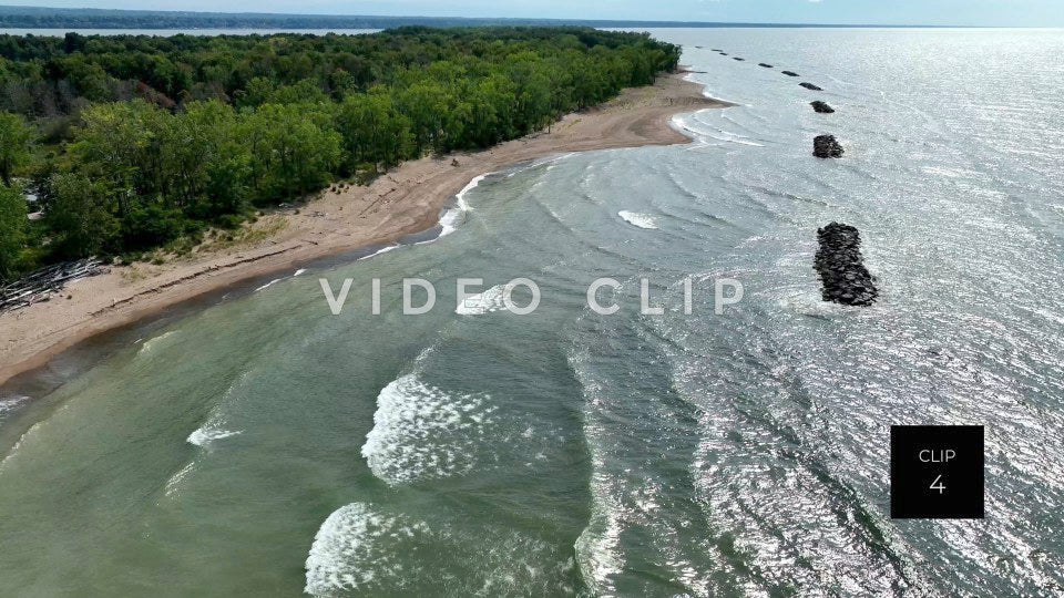 Stock Video Presque Isle State Park Erie PA