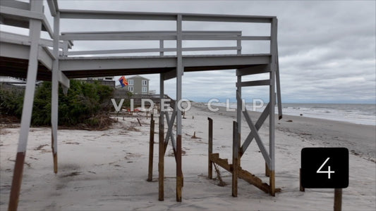 CLIP 4 - Pawleys Island, SC damage to beach front property from Hurricane Ian storm surge