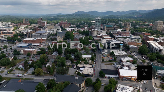 CLIP 4 - Asheville, NC tilting up to see downtown city skyline