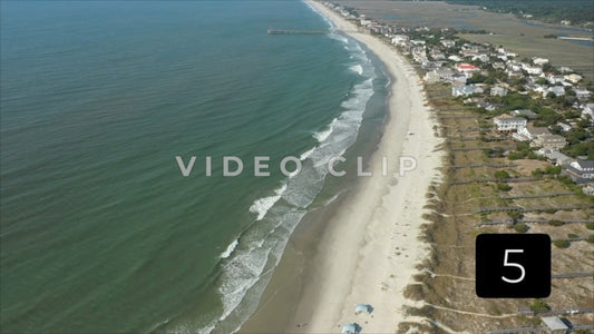 CLIP 5 - Pawleys Island, SC aerial of beach front looking towards pier