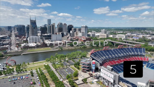 CLIP 5 - Nashville, TN passing by Nissan Stadium towards downtown