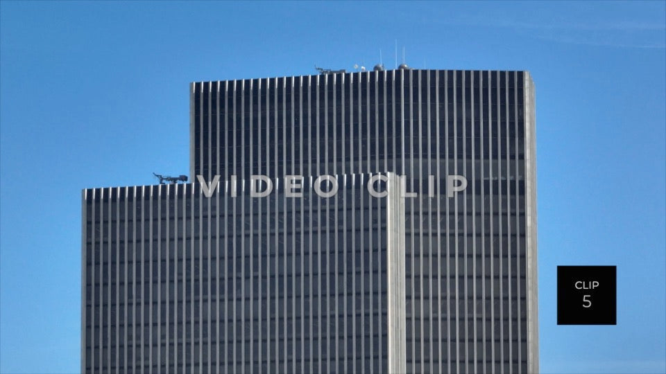 CLIP 5 - Albany, NY slowly rising up to top of Erastus Corning Tower