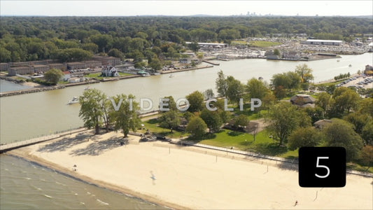 CLIP 5 - Rochester, NY Vol. 5 - Boats leaving Genesee river for Lake Ontario at Ontario Beach Park