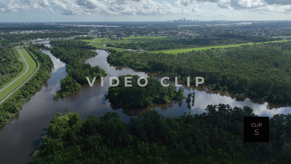 CLIP 5 - New Orleans, LA Segnette bayou flood control with Leeve