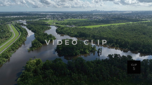 CLIP 5 - New Orleans, LA Segnette bayou flood control with Leeve