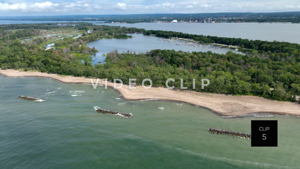 Stock Video Presque Isle State Park Erie PA