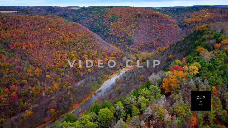 CLIP 5 - Pennsylvania Grand Canyon flight over Canyon ridge line