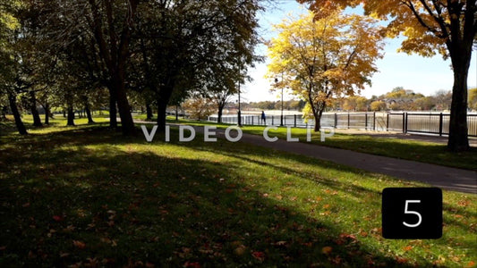 CLIP 5 - Rochester, NY Vol. 1 - person exercising on walking trail beside river