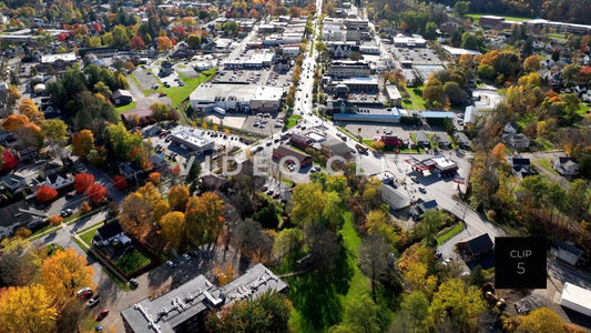 CLIP 5 - Wellsboro, PA slow flight over main street