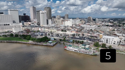 CLIP 5 - New Orleans, LA Vol. 1 - crossing Mississippi to Steamboat Natchez