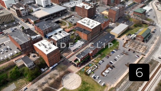 CLIP 6 - Lynchburg, VA Vol. 1 - passing over buildings and tilting up to show downtown