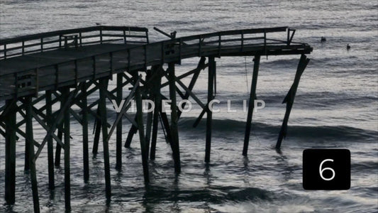 CLIP 6 - Pawleys Island, SC fishing pier destroyed by Hurricane Ian