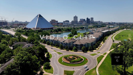 CLIP 6 - Memphis, TN Green public park with round about by Pro Bass Pyramid