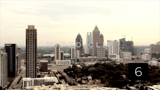 CLIP 6 - Atlanta, GA Vol. 1 - office towers during morning in the city