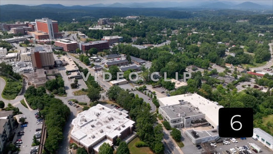 CLIP 6 - Asheville, NC downtown southern view with mountains