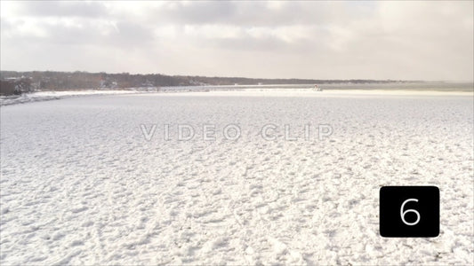 CLIP 6 - Winter Vol. 3 - Winter Lake Ontario flying over pancake ice to lighthouse