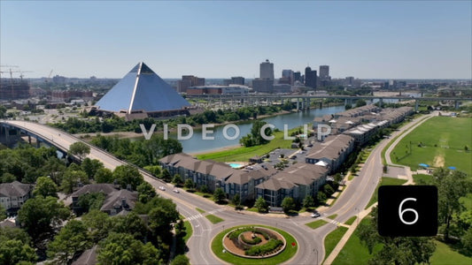 CLIP 6 - Memphis, TN Green public park with round about by Pro Bass Pyramid
