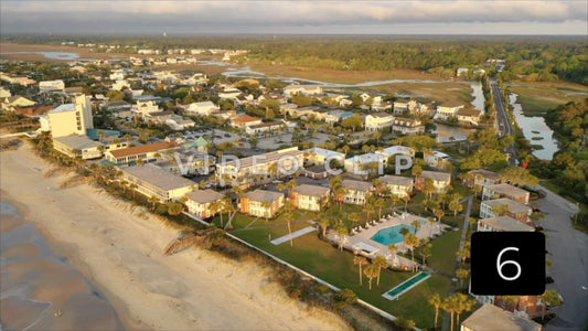CLIP 6 - Litchfield Beach, SC aerial of vacation homes and condos