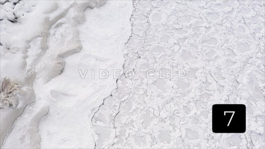 CLIP 7 - Winter Vol. 3 - Winter Lake Ontario looking down on frozen pancake ice