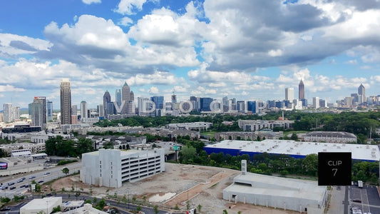 CLIP 7 - Atlanta, GA City skyline aerial sweep right