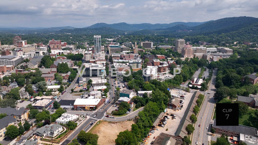 CLIP 7 - Asheville, NC downtown cityscape looking North