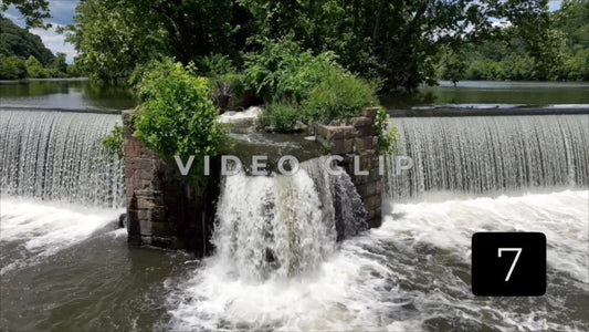 CLIP 7 - Lynchburg, VA Vol. 2 - old beautiful waterfall dam on James river