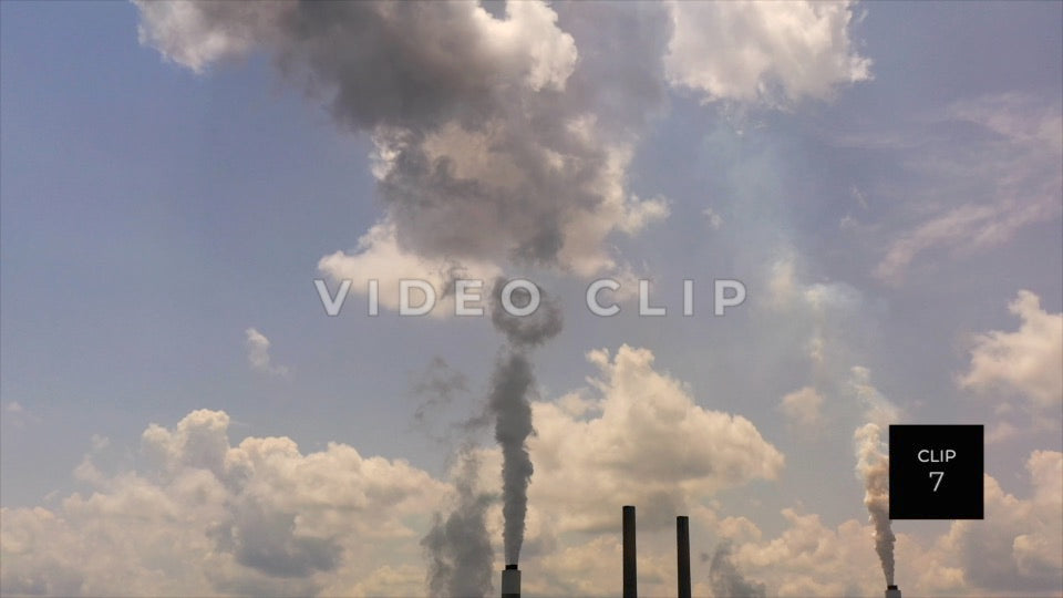 CLIP 7 - Plant Bowen, GA Air pollution released from coal-fired smokestacks