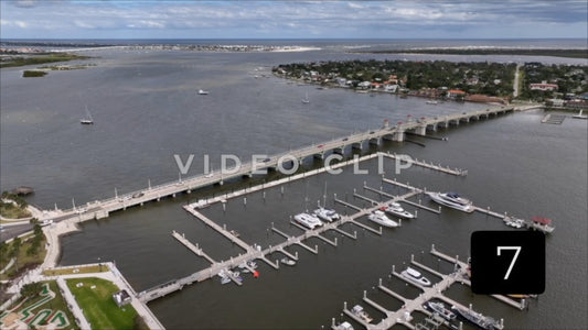 CLIP 7 - St Augustine, Florida aerial flight over inlet