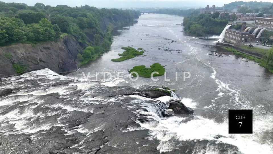 cohoes falls new york state stock video