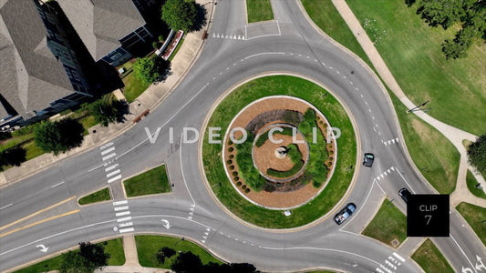 CLIP 7 - Memphis, TN Drone looking down on cars driving round about