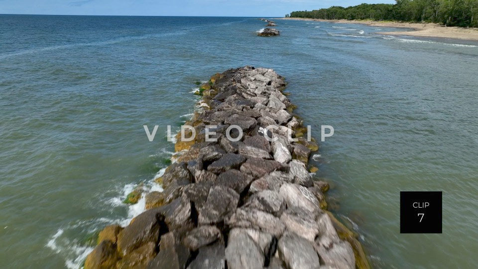 Stock Video Presque Isle State Park Erie PA