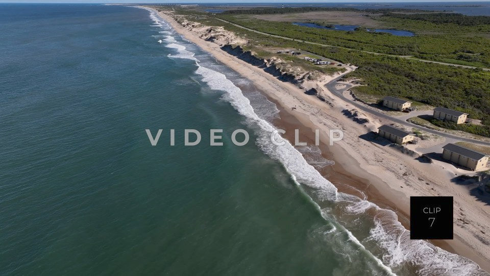 CLIP 7 - Outer Banks, NC rising up to view Cape Hatteras National Seashore beach front